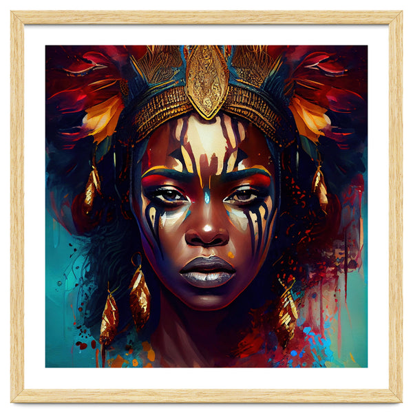 Powerful African Warrior Woman #3 Art Print by Chromatic Fusion Studio ...