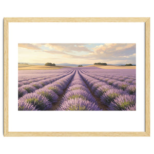 Provençal Sunset: Lavender Field Landscape by artistic