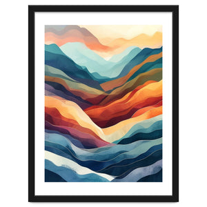Abstract Ethereal Mountain Landscape by artistic