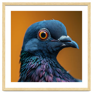 Close Up Of A Pigeon's Head And Neck by Rizwana Khan