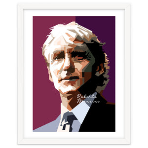 Roberto Mancini Retro Football by Artkreator
