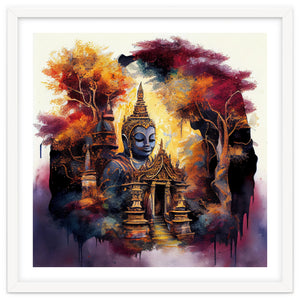 Autumn Forest Buddha Temple by Chromatic Fusion Studio
