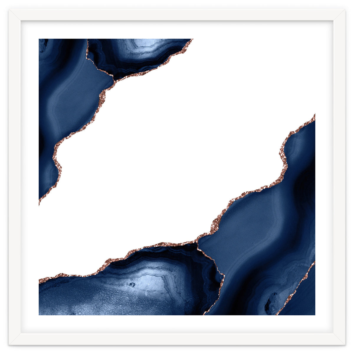 Navy & Rose Gold Agate Texture 30
