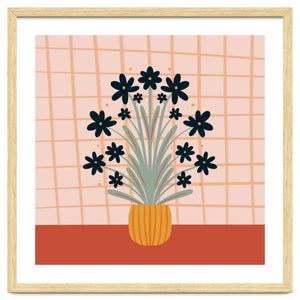 Floral Vase Orange by Wackapacka