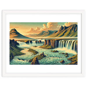 Vintage Iceland, Landscape Poster by Chromatic Fusion Studio