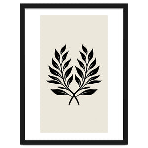 Minimalist Laurel Wreath: Botanical Line Art by artistic