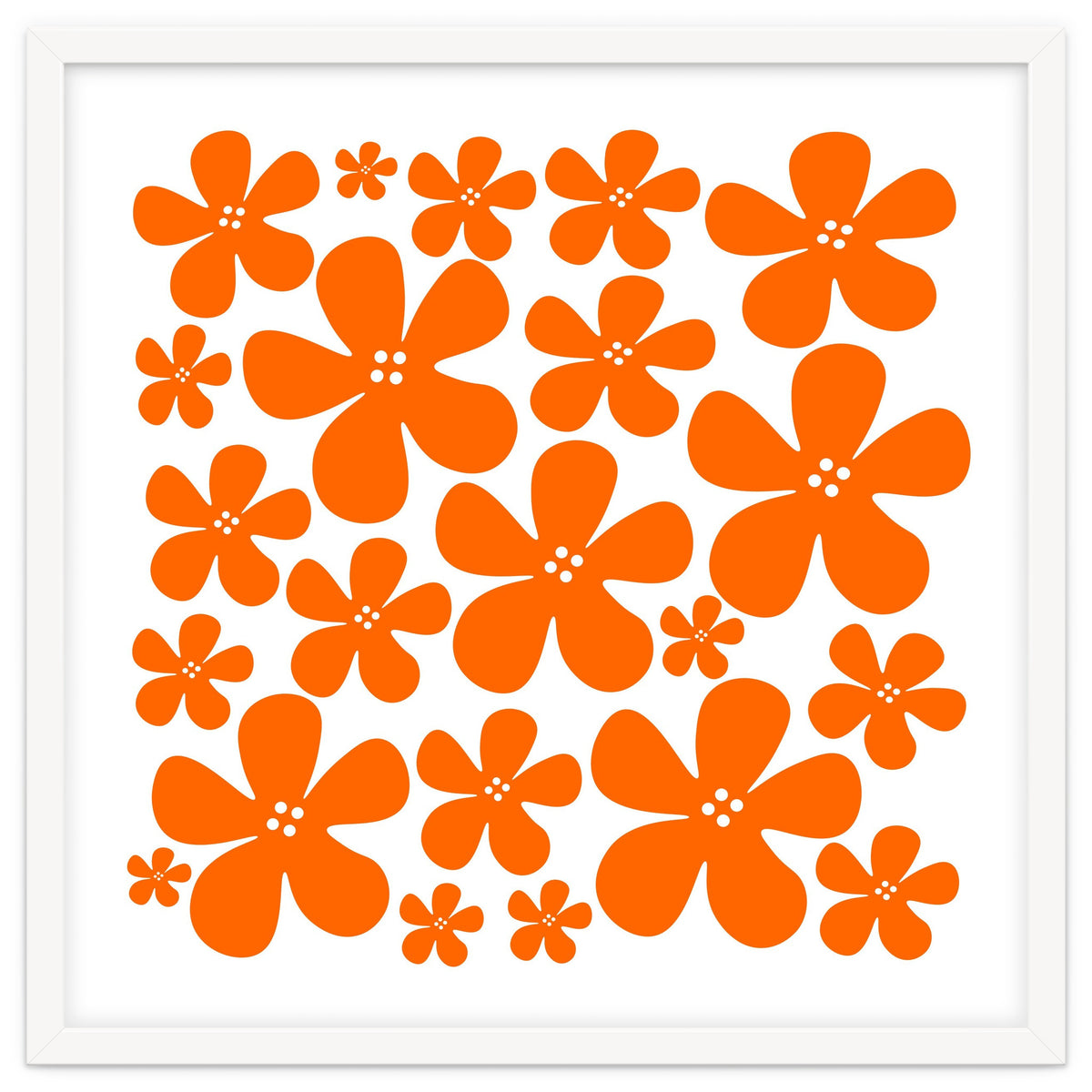 Orange Flowers Pattern