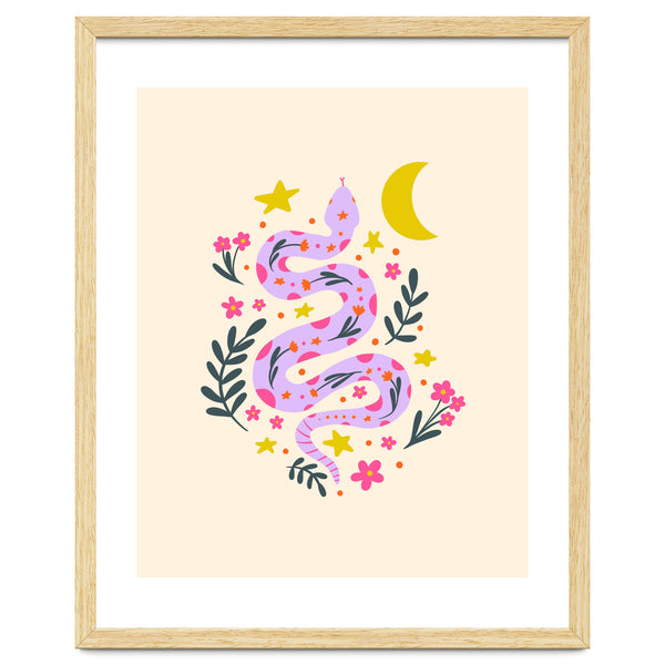 Lunar Snake - lavander and cream