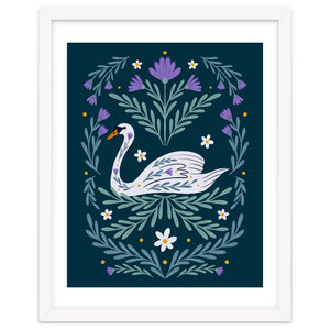 Swan Purple And Teal by Wackapacka