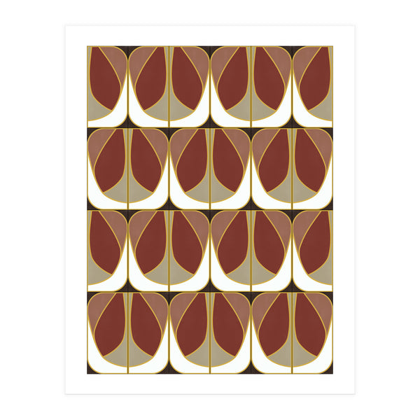 Umber Deco Tiles (Print Only)