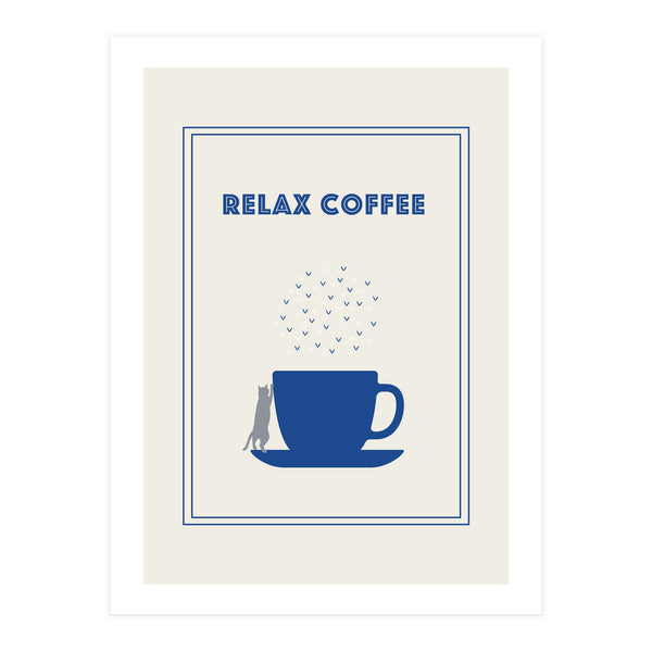 RELAX COFFEE CAT (Print Only)