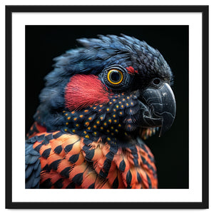Close Up Portrait Of A Colorful Exotic Parrot by Rizwana Khan