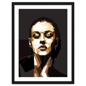 Monica Bellucci Hollywood Actress Retro Style Geometric Illustration by Artkreator