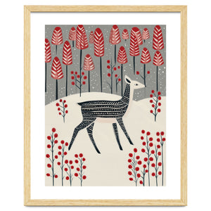 Fawn in a Winter Landscape by Branka Kodžoman