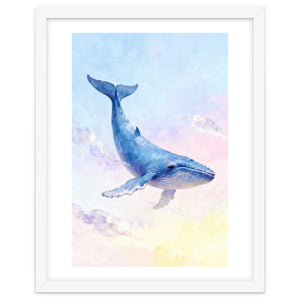 Flying Whale in the Clouds by neeteshdsgn