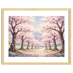 Sakura Path: Serene Cherry Blossom Avenue by artistic