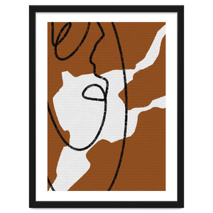 Abstract Brown and Black Lines by Yuli Saputra