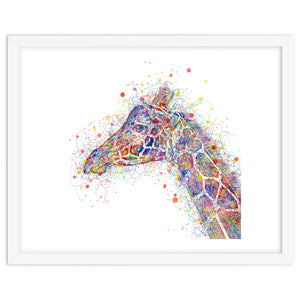 giraffe watercolor lines by berwies