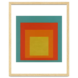 JOSEF ALBERS - HOMAGE TO THE SQUARE GREEN RED YELLOW ORANGE by TimelessArtworks
