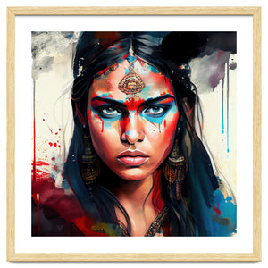 War Paint Hindu Warrior Portrait by Chromatic Fusion Studio