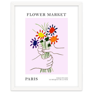 Paris Flower Market Picasso Style Art by neeteshdsgn
