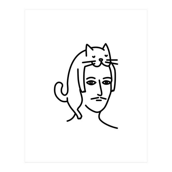 Man In Cat Hat (Print Only)