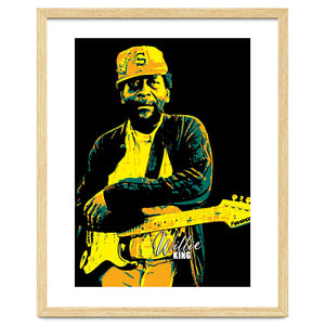 Willie King American Blues Guitarist in Pop Art by taurungka