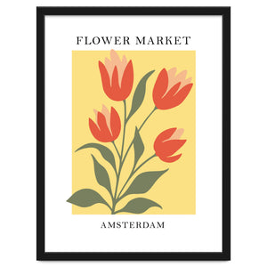 Amsterdam Flower Market - Modern Colorful Botanical Print by neeteshdsgn