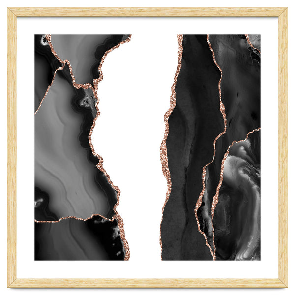 Black & Rose Gold Agate Texture 07