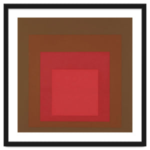 JOSEF ALBERS - HOMAGE TO THE SQUARE, RED, BROWN by TimelessArtworks