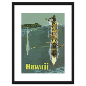 Hawaii, Boat a Big Wave by Hermes