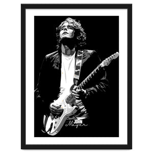 John Mayer American Musician Legend in Grayscale by taurungka
