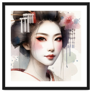 Rose Veil Modern Geisha by Chromatic Fusion Studio