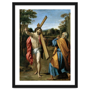 Annibale Carracci / 'Domine, quo vadis?', c. 1602, Oil on panel, 77.4 x 56.3cm. AGOSTINO CARRACCI. by Album