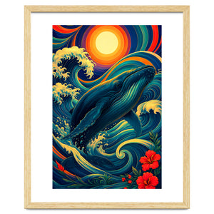 Whale Ocean Wave by Agus Creative