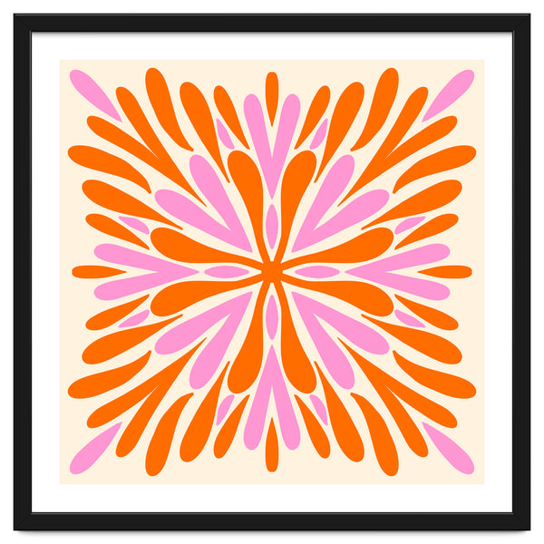 Symmetry Petals - pink and orange