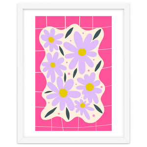 Modern Grid Floral by Wackapacka