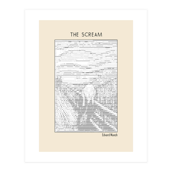 The Scream – Edvard Munch (ascii art) (Print Only)