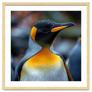 King Penguin With Water Droplets On Its Head by Rizwana Khan