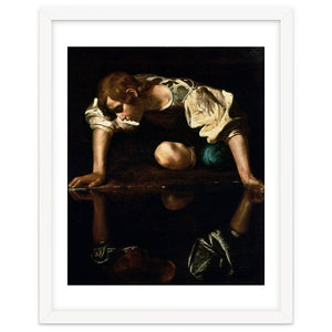 Caravaggio – Narcissus (ca. 1600) | Dramatic Baroque Masterpiece by William Morrin