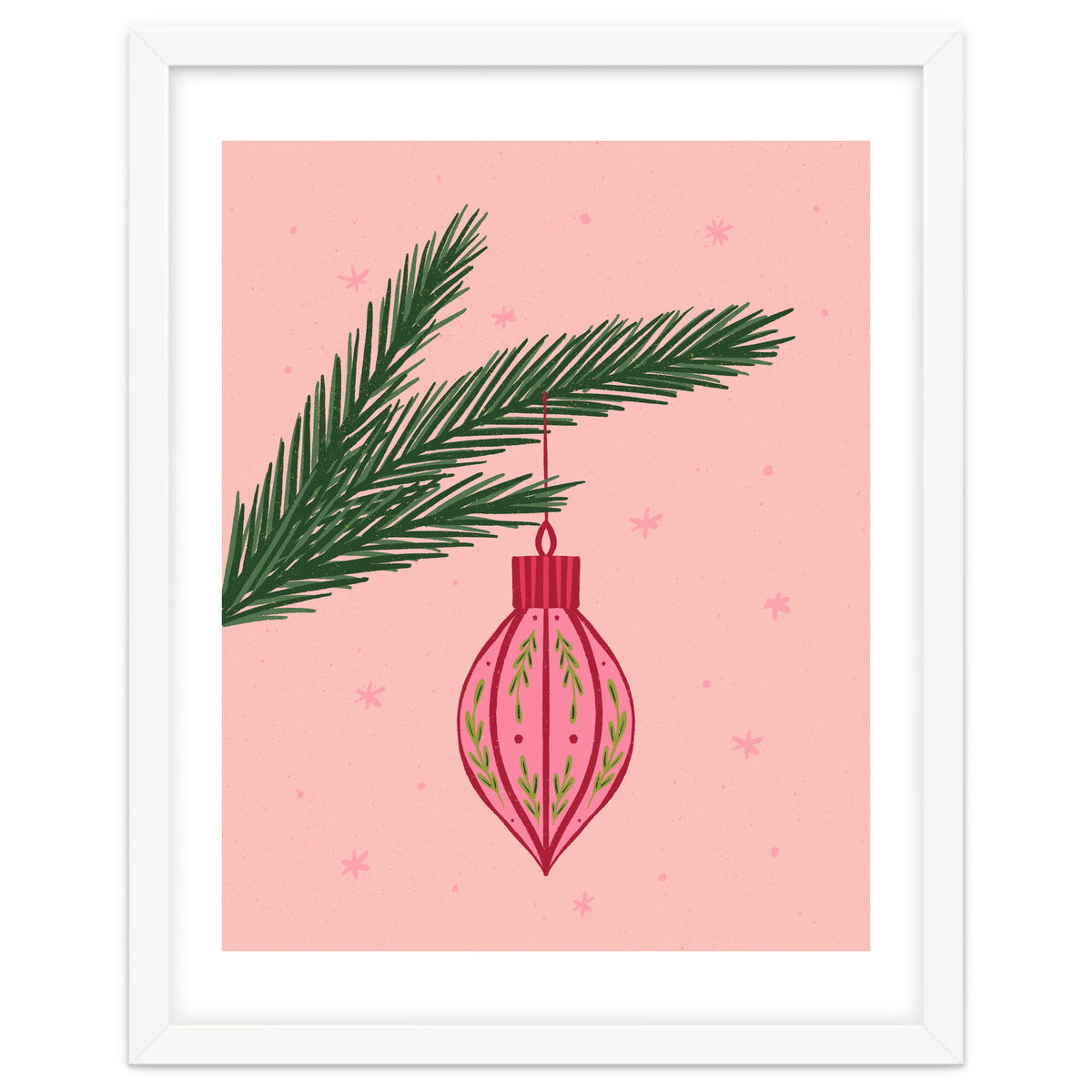 Christmas Globe with tree branch