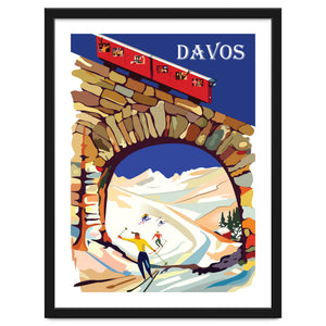 Davos Funicular on the Bridge by Hermes