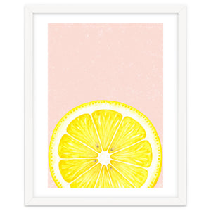 Lemon Slice, Fresh Citrus Kitchen Summer Art by neeteshdsgn