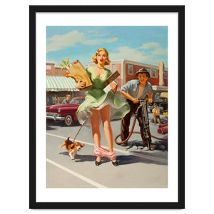 Funny Pin Up Shopping Girl by Hermes