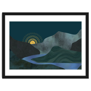 Abstract Landscape Sunrise by Andrea Haase