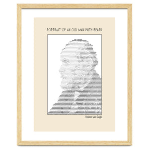 Portrait Of An Old Man With Beard – Ascii Art (vincent Van Gogh) by Doa Project