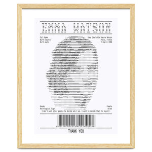 Receipt Art Emma Watson by Doa Project