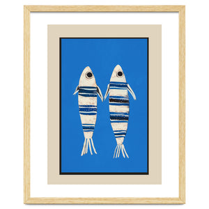 Minimal Fish On Blue by Branka Kodžoman