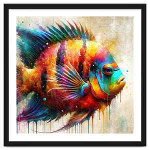 Colorful Tropical Fish Portrait by Chromatic Fusion Studio