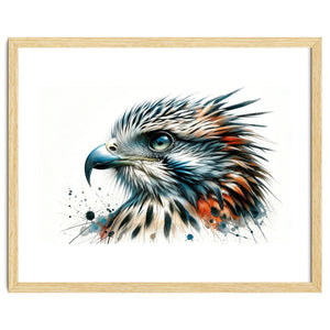 Vibrant Eagle Close Up Portrait by Chromatic Fusion Studio